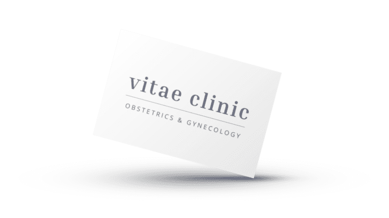 Vitae Clinic Business Card Mockup with Logo Concept - Stellar Digital Marketing